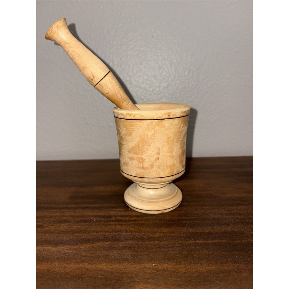 VTG Morter & Pestle Portugal Wood 4.25"